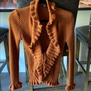 Elisabetta Mohair Blend Ruffle Cardigan